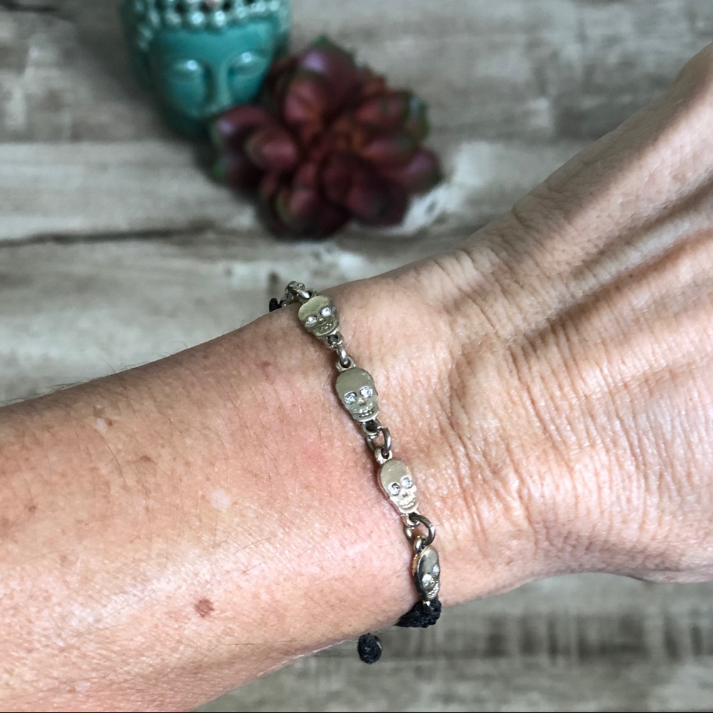 Small Skull Jeweled Eye Bracelet